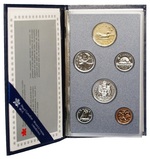 Canada, 1989 Year Specimen Set (SS) Choice FDC. (6 specimen coins) Cased FDC