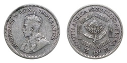 South Africa, 1933 Sixpence, VF