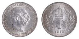 Austria, 1916 silver Corona, GEF