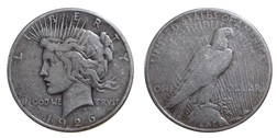 US, 1926 s 'Peace' Silver Dollar, Fine
