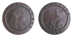 1797 Twopence, Copper Cartwheel, GVF 72932