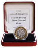 UK, 1998 Silver Proof 'Standard' Two Pound Coin "STANDING ON THE SHOULDERS OF GIANT" FDC