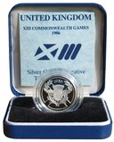 UK, 1986 Two Pounds "Commonwealth Games" Silver Proof, Stunning FDC