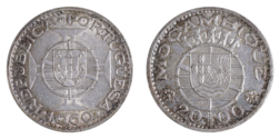 Mozambique, Portuguese Colony 20 Escudos 1960 Silver GVF