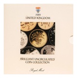 Pre-Owned UK, 1989 Royal Mint, Brilliant Uncirculated (7) Coin Year Collection