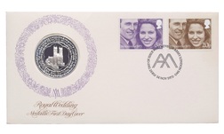 1973 Royal Wedding 'Princess Anne & Captain Mark Phillips, Medallic First Day Cover, Silver Proof FDC