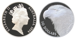 Australia, 10 Dollars 1994 'Wedge-tailed eagle' Silver Proof in Capsule FDC
