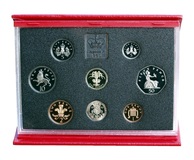 1990 Royal Mint Deluxe Red Leather Proof Year Collection & Certificate, FDC