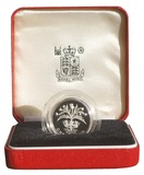 1984 UK, One Pound Silver Proof "Piedfort" Coin, representing Scotland, Certificate missing