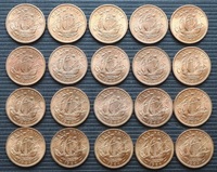 Great Britain, 1964 Halfpennies x20 coins, UNC Good Lustre