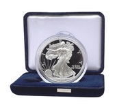 US, 1999 One Dollar Silver Proof American One Ounce Silver Eagle, Boxed with Certificate FDC