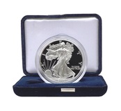 US, 2000 One Dollar Silver Proof American One Ounce Silver Eagle, Boxed with Certificate FDC