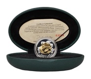 Canada, 2 Dollars 1999 Nunavut Silver Proof  contains a 24-karat gild-plated inner core, Boxed with certificate FDC