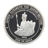 Tonga, 1 Pa'anga 1996 'Coronation of Elizabeth II' Silver Proof in Capsule with Certificate FDC