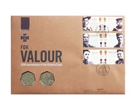 Fifty-Pence Pair, 2006 First Day Coin Cover,Anniversary of the Victoria Cross , issued by the Royal Mint,