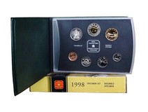 Canada, 1998 Year Specimen Set (7) 2 Dollars coin to 1 Cent, Cased & Certificate FDC