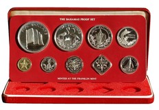 Commonwealth of the Bahamas 1977 Proof Coin collection, part silver FDC
