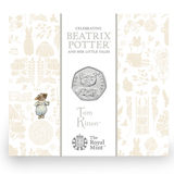 Beatrix Potter, 2017 Tom Kitten 50p in Royal Mint Folder, Sealed as issue.