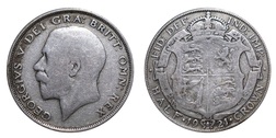 1921 George V Silver Half crown, Fine 21470