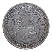 1922 Silver Half crowns