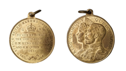 King George V and Queen Mary 1911 Bronze Medal, aUNC much original Lustre