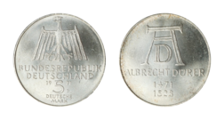 Germany - Federal Republic, 1971D Silver 5 Mark, 'Birth of Albrecht Durer' aUNC