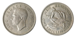 New Zealand, 1951 Shilling, VF