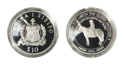 Western Samoa, 1995 $10 'Lady of the Century' Silver Proof in Capsule & Royal Mint Certificate