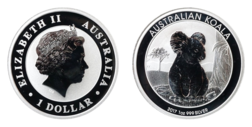 Australia, 2017 Dollar 'Koala 1oz 0.999. Fine Silver, UNC Encapsulated