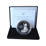 Tristan da Cunha, 2017 Queen Elizabeth II. 'Sapphire Jubilee' Silver Proof 5oz Coin, Cased with Certificate