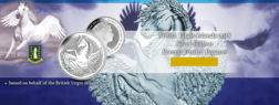British Virgin Islands, 2018 1 Ounce .999 Fine Silver Bullion 'Pegasus' Sealed in a Pliofilm Packet, UNC
