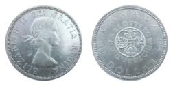 Canada, 1964 Silver 'CHARLOTTETOWN' Dollar, GVF