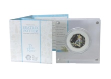 Beatrix Potter, 2018 a New 50p coin Featuring Peter Rabbit Silver Proof 'The Mischieous Bunny in Colour