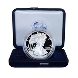 US, 2006 w One Dollar Silver Proof American One Ounce Silver Eagle, Boxed with Certificate FDC