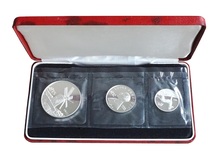 Malta Republic, 1977 (3) coin Silver Proof Set, in case of issue, Stunning FDC