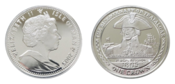 Isle of Man, 2005 One Crown Sterling Silver, '200th Anniversary of Trafalgar', proof-Like, in capsule