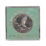 Hew Zealand, 1974 'New Zealand Day' Dollar Cu-Ni Cased UNC