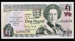 The States of Jersey, £1 (1995) Commemorative Issue, Liberation of Jersey Pick 25 Crisp Uncirculated