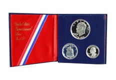 United States, 1976 Bicentennial Silver Proof (3) Coin Collection, FDC