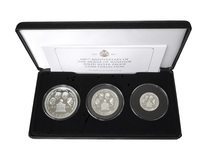 Tristan da Cunha, 2017 £5, £2, & £1 Coin Collection 'House of Windsor' (3) Coins in Sterling Silver Proof & Certificate, FDC