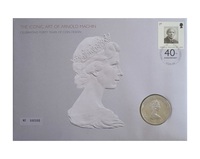 UK, 2008 Medallic Medal, Commemorating "ARNOLD MACHIN" Issued by the Royal Mint in a large Cover.