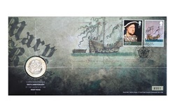 2011 Two Pounds, 'MARY ROSE' issued by the Royal Mint Coin Cover.