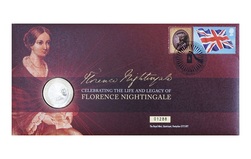 2010 Two Pounds, Coin 'Florence Nightingale' Issued by the Royal Mint, in a First Day Cover