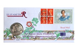 UK, 1996 £5 Five Pounds, 'Queen Elizabeth II 70th Birthday' Issued by the Royal Mint in a First Day Cover