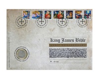 2011 Two Pounds, 'KING JAMES BIBLE' issued by the Royal Mint, First Day Coin Cover