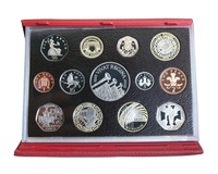 2006 Royal Mint Proof Coin Collection (13 coins) Deluxe Red Leather Case & Certificate, FDC
