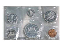 Canada, 1965 Mint Sealed (6-Coins) Brillaint Uncirculated Part Silver Collection
