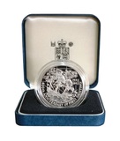 Falkland Islands, £5 Five Pounds, 1992 Silver Proof, 400th Anniversary of the Falkland Islands, Boxed with Certificate FDC