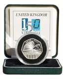 UK, 2000 Fifty Pence, Silver Proof FDC. 150th Anniversary of the first public libraries Act.