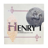 Guernsey, 1989 £2 Commemorative Coin 'HENRY I'. Royal Mint Folder, Used though in reasonable Condition